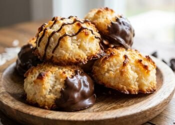 Coconut Macaroons with Chocolate Dip