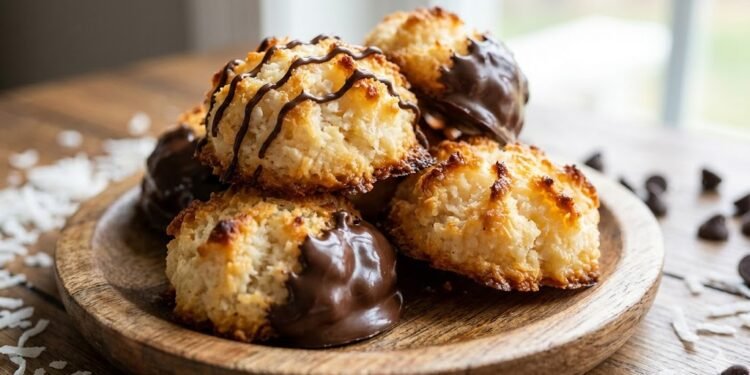 Coconut Macaroons with Chocolate Dip