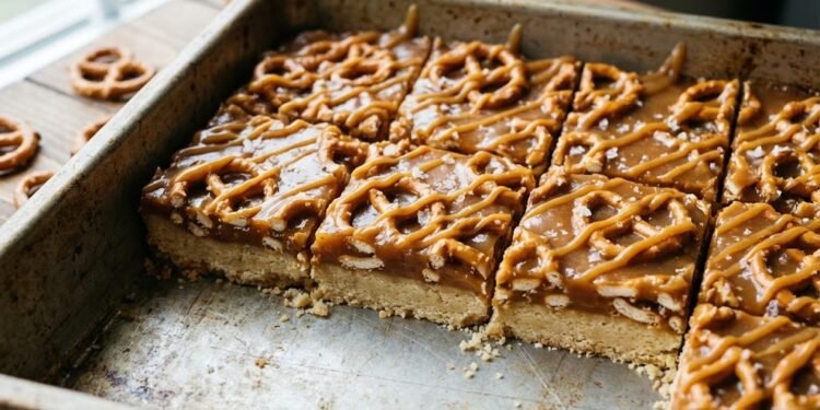 Salted Caramel Pretzel Bars