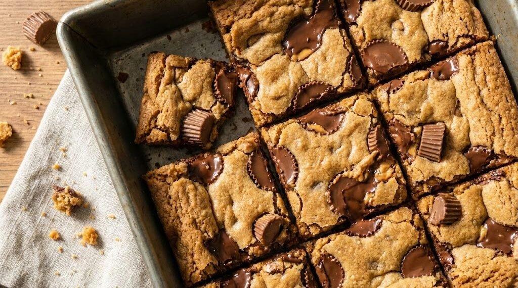 Peanut Butter Cup Cookie Bars