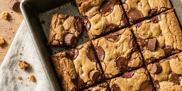 Peanut Butter Cup Cookie Bars