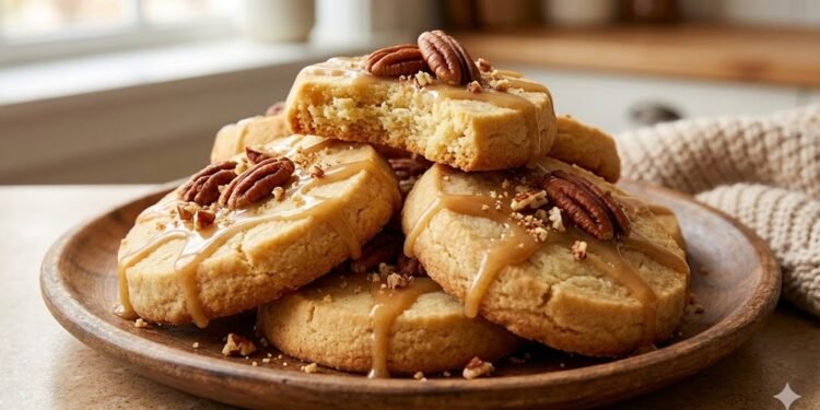 Maple Pecan Shortbread Cookies