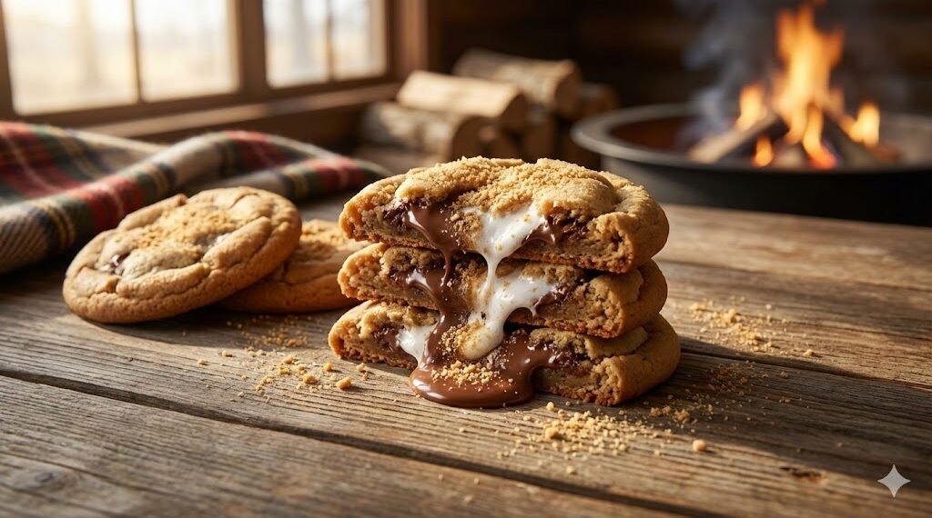 S’mores Stuffed Cookies