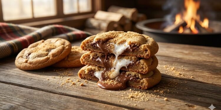 S’mores Stuffed Cookies
