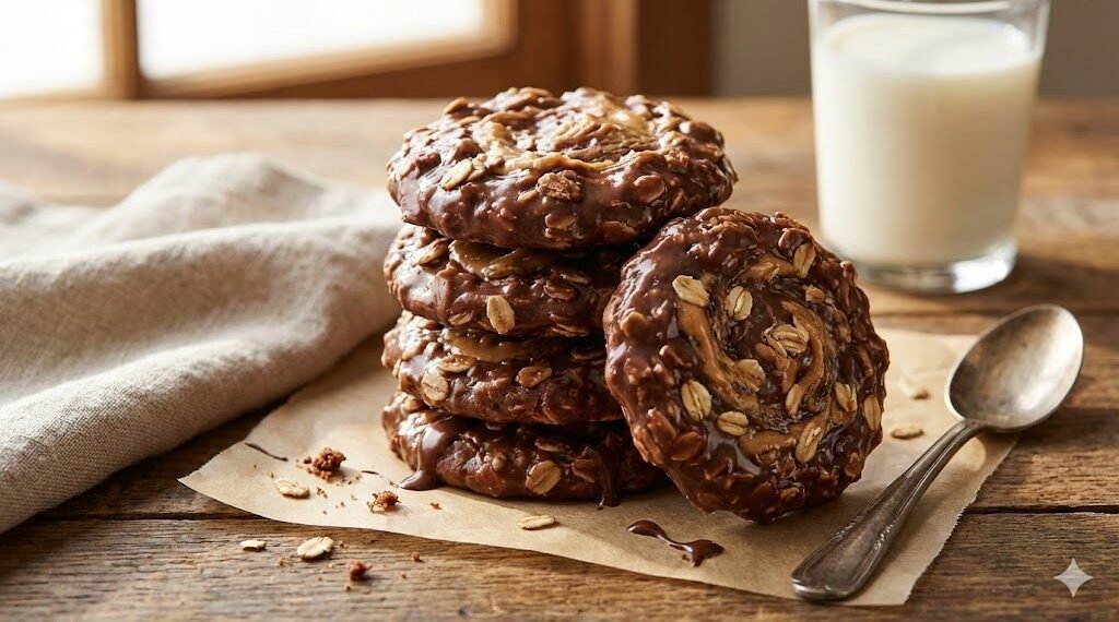 No-Bake Chocolate Peanut Butter Cookies