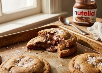 Nutella Stuffed Sea Salt Cookies
