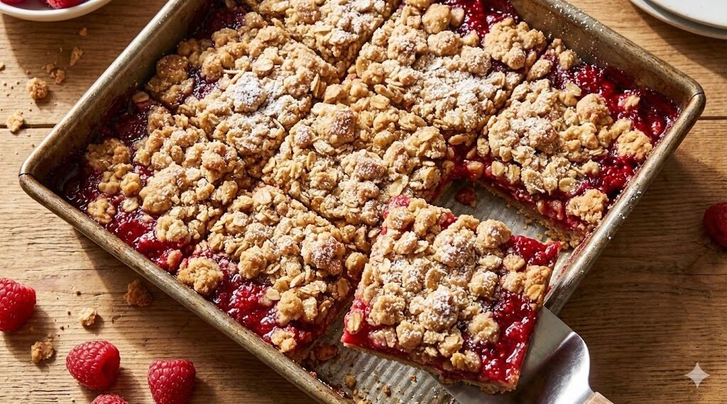 Raspberry Crumble Bars