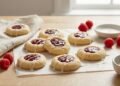 Raspberry Thumbprint Cookies with Almond Glaze