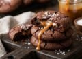 Salted Caramel Stuffed Chocolate Cookies