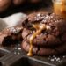 Salted Caramel Stuffed Chocolate Cookies