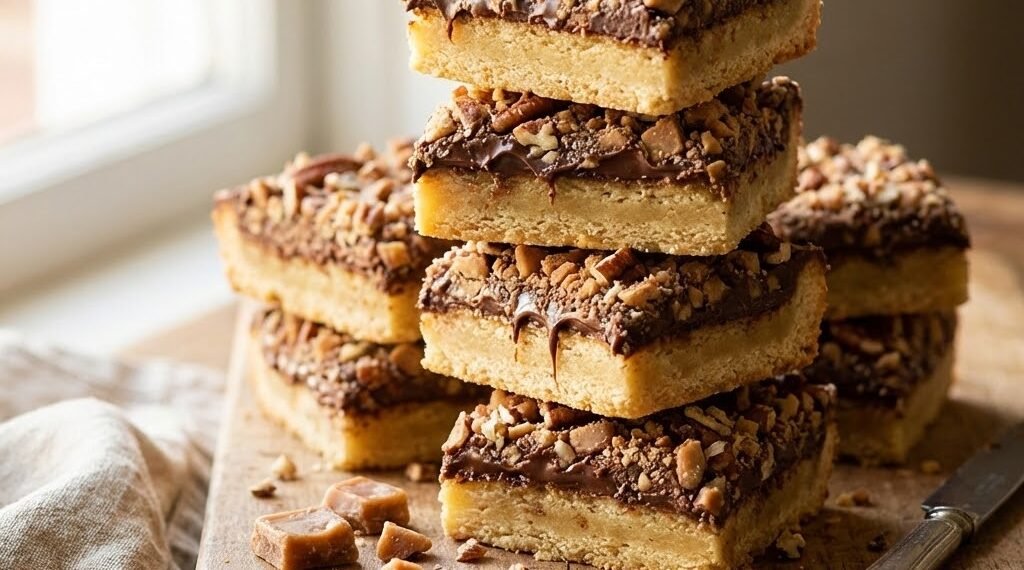 Toffee Bit Shortbread Bars