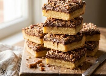 Toffee Bit Shortbread Bars