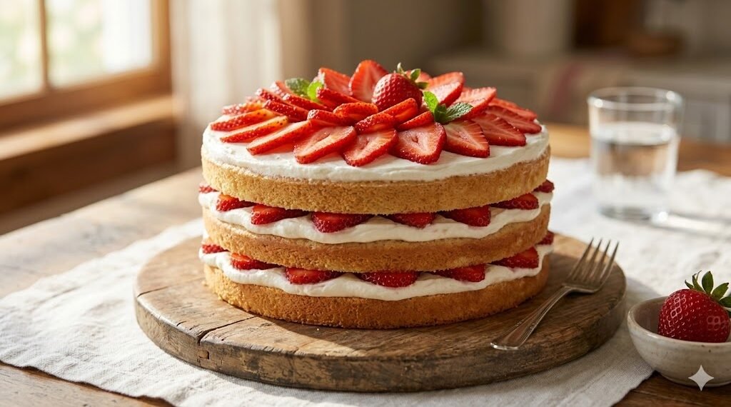 Strawberry Shortcake Layer Cake