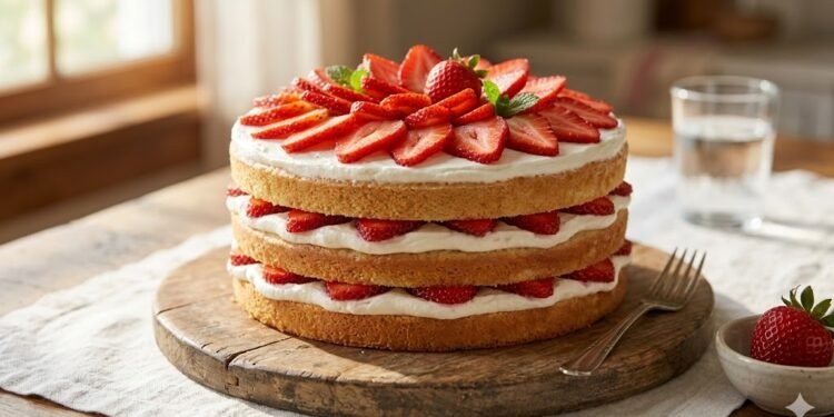 Strawberry Shortcake Layer Cake