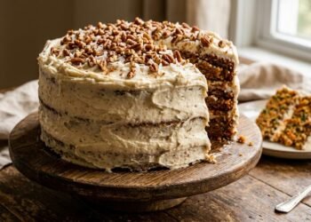 Moist Carrot Cake with Pecans
