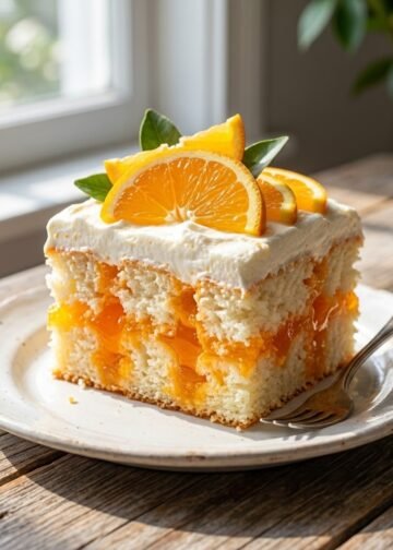 Orange Creamsicle Poke Cake