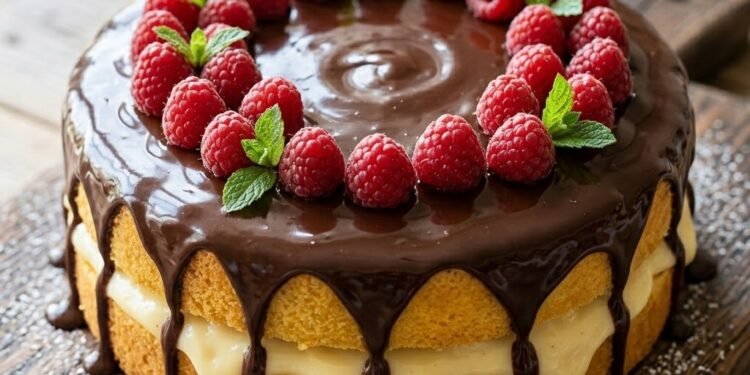 Boston Cream Pie Cake ]